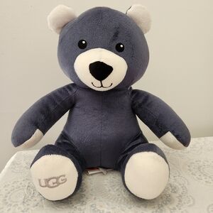 UGG Gray and Cream Plush Bear
